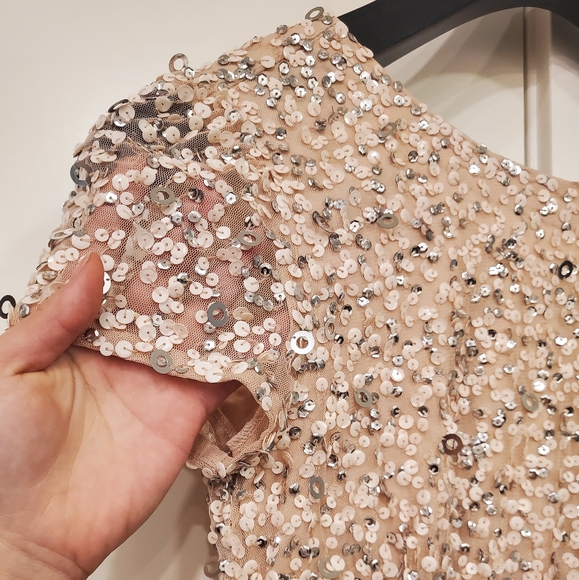 Brand New - Adrianna Papell Scoop Back Sequin Gown - Picture 2 of 6